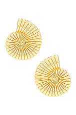 Jordan Road Jewelry Vintage Shell Earrings in 18k Gold Plated Brass, view 1, click to view large image.