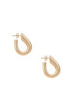 Jordan Road Jewelry Tear Drop Hoop Earrings in 18k Gold Filled, view 2, click to view large image.