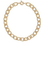 Jordan Road Jewelry Xl Oval Necklace in 18k Gold Plated Brass, view 1, click to view large image.