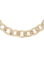 Jordan Road Jewelry Xl Oval Necklace in 18k Gold Plated Brass, view 2, click to view large image.