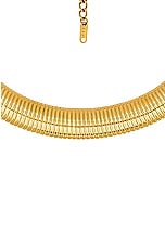 Jordan Road Jewelry Serpent Choker Necklace in 18k Gold Plated Brass, view 2, click to view large image.