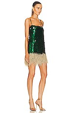 Johanna Ortiz Sequin Mini Dress in Forest, view 2, click to view large image.