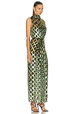 Johanna Ortiz Vie De Boheme Maxi Dress in Rombus Gold & Green, view 2, click to view large image.