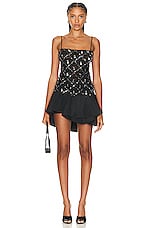 Johanna Ortiz Folky Affair Mini Dress in Black, view 1, click to view large image.