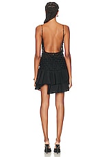 Johanna Ortiz Folky Affair Mini Dress in Black, view 4, click to view large image.