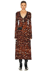 Johanna Ortiz Amur Midi Dress in Leopard, view 1, click to view large image.