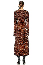 Johanna Ortiz Amur Midi Dress in Leopard, view 3, click to view large image.