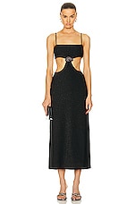 Johanna Ortiz Sueno Costero Midi Dress in Black, view 1, click to view large image.