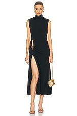 Johanna Ortiz Feminine Forces Ankle Dress in Black, view 1, click to view large image.