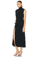 Johanna Ortiz Feminine Forces Ankle Dress in Black, view 3, click to view large image.