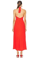 Johanna Ortiz Light Heart Ankle Dress in Fire Red, view 3, click to view large image.