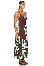 Johanna Ortiz Arizona Moonrise Ankle Dress in Wilderness Wine & Green, view 2, click to view large image.