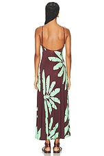 Johanna Ortiz Arizona Moonrise Ankle Dress in Wilderness Wine & Green, view 3, click to view large image.