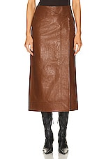 Johanna Ortiz Winter Scents Midi Skirt in Camel, view 1, click to view large image.