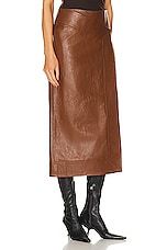 Johanna Ortiz Winter Scents Midi Skirt in Camel, view 2, click to view large image.