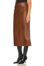 Johanna Ortiz Winter Scents Midi Skirt in Camel, view 3, click to view large image.