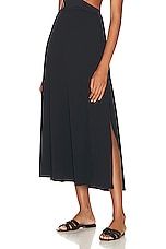 Johanna Ortiz Black Kikoi Midi Skirt in Black, view 3, click to view large image.