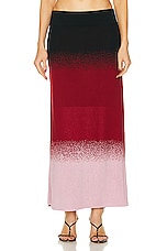 Johanna Ortiz Color Scapes Midi Skirt in Black, Lilac, & Red, view 1, click to view large image.