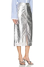 Johanna Ortiz Epic Statement Ankle Skirt in Silver, view 2, click to view large image.