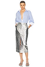 Johanna Ortiz Epic Statement Ankle Skirt in Silver, view 4, click to view large image.