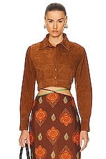 Johanna Ortiz Amazonic Andes Shirt in Camel, view 1, click to view large image.