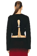 Johanna Ortiz Degrade Stitching Top in Black, view 4, click to view large image.
