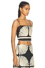 Johanna Ortiz Tree Soul Top in Mother Boa Pareo Ecru & Black, view 2, click to view large image.
