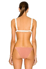 Johanna Ortiz Little Shore Bikini Top in Pale Rose, view 3, click to view large image.