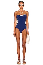 Johanna Ortiz Barrier Reef One Piece Swimsuit in Mykonos Blue, view 4, click to view large image.