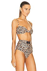Johanna Ortiz Mirame Bikini Top in Leopard, view 2, click to view large image.