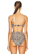 Johanna Ortiz Mirame Bikini Top in Leopard, view 3, click to view large image.