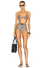 Johanna Ortiz Mirame Bikini Top in Leopard, view 4, click to view large image.