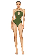 Johanna Ortiz Mawingu Onepiece Swimsuit in Military, view 1, click to view large image.
