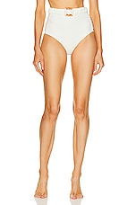 Johanna Ortiz Mahaba Bikini Bottom in Ecru, view 1, click to view large image.