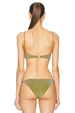 Johanna Ortiz Heliconia Bikini Top in Rainforest Green, view 3, click to view large image.
