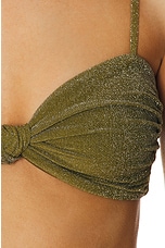 Johanna Ortiz Heliconia Bikini Top in Rainforest Green, view 5, click to view large image.