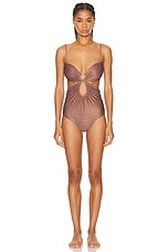 Johanna Ortiz Huachuma One Piece Swimsuit in Chocolate, view 1, click to view large image.