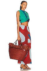 Johanna Ortiz Tropical Enclave Beach Bag in Brown Sienna, view 2, click to view large image.