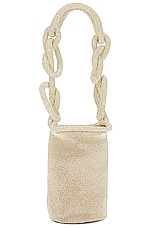 Johanna Ortiz Counting Threads Mochila Bag in Gold & Ecru, view 1, click to view large image.