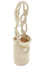 Johanna Ortiz Counting Threads Mochila Bag in Gold & Ecru, view 5, click to view large image.