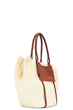 Johanna Ortiz Telling Stories Beach Bag in Ecru & Cacao, view 4, click to view large image.