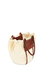 Johanna Ortiz Telling Stories Beach Bag in Ecru & Cacao, view 5, click to view large image.