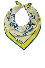 JACQUEMUS Le Bandana Pesco in Print Capri Fish Yellow, view 1, click to view large image.