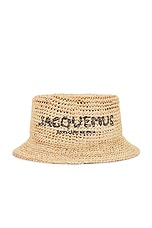 JACQUEMUS Le Bob Pesco in Natural, view 1, click to view large image.