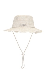 JACQUEMUS Le Bob Artichaut Bucket Hat in Croco Beige | FWRD