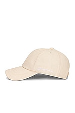 JACQUEMUS La Casquette in Off White, view 3, click to view large image.