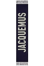 JACQUEMUS L'echarpe Jacquemus in Navy, view 2, click to view large image.