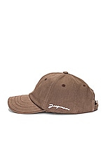 JACQUEMUS La Casquette Jacquemus in Brown, view 2, click to view large image.