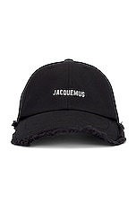 JACQUEMUS La Casquette Artichaut in Black, view 3, click to view large image.