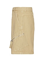 JACQUEMUS Le Short Marrone in Beige, view 3, click to view large image.